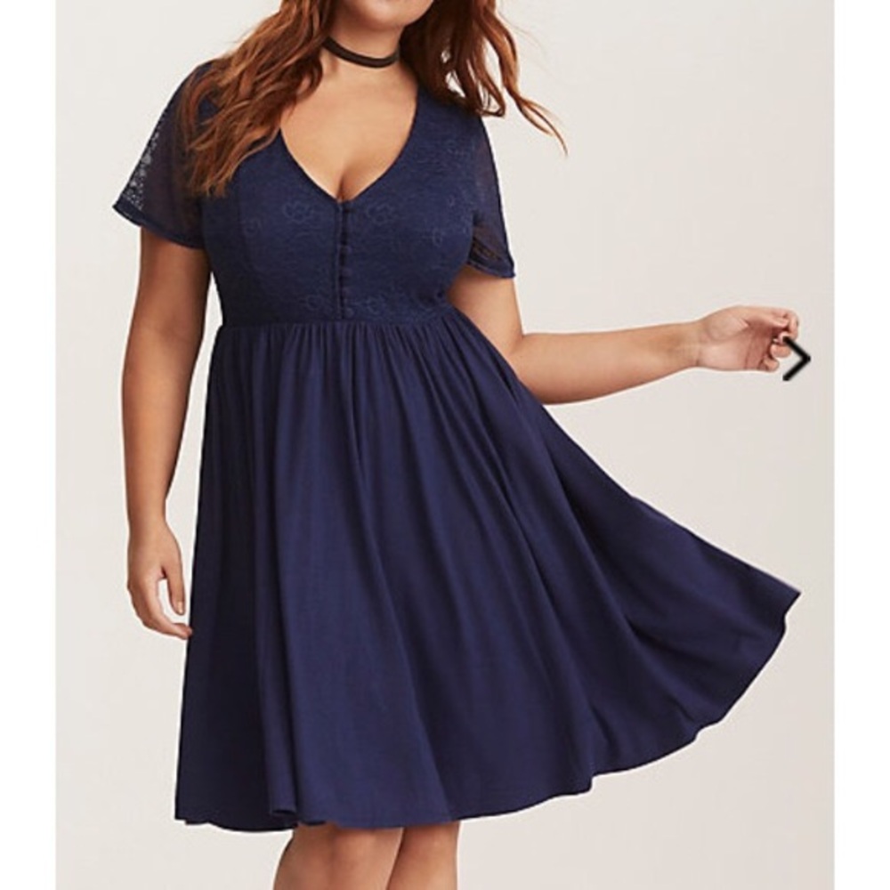 Torrid navy jersey dress size 2